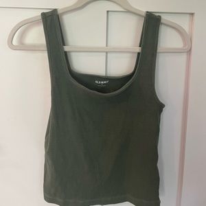 Old navy dark green scoop neck tank top